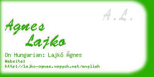 agnes lajko business card